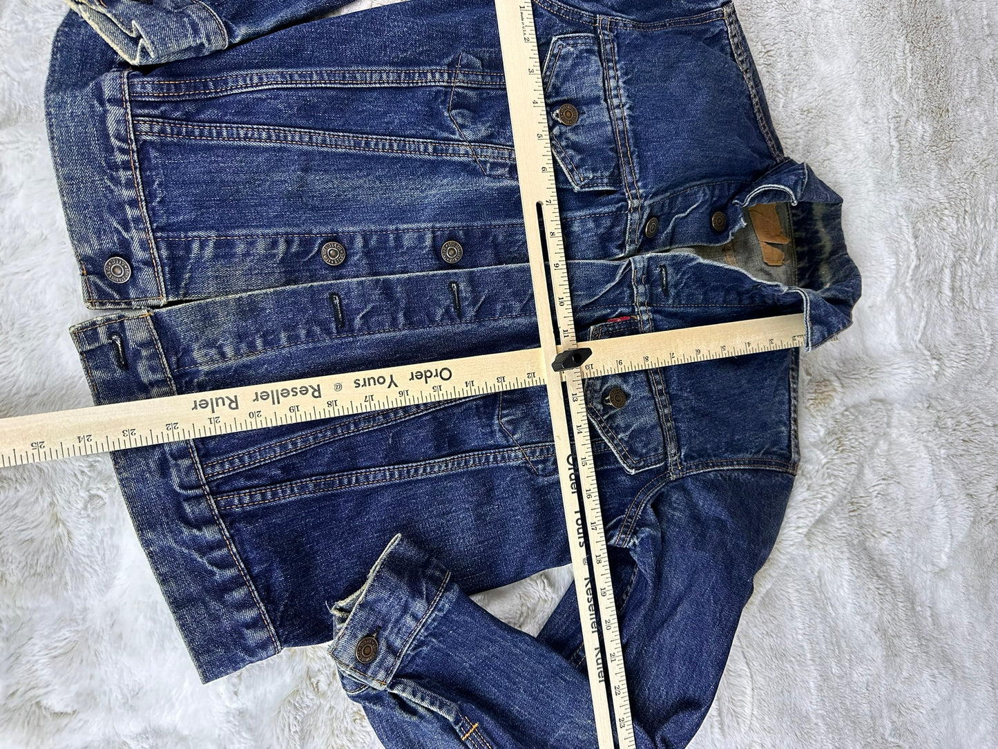 Vintage 90s Levis Denim Jacket with Patina & Dark Wash
