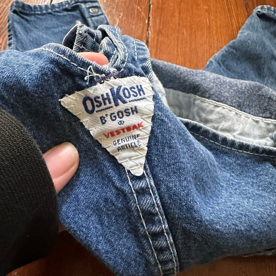 Vintage Oshkosh B Gosh Denim Overalls - 12 Months
