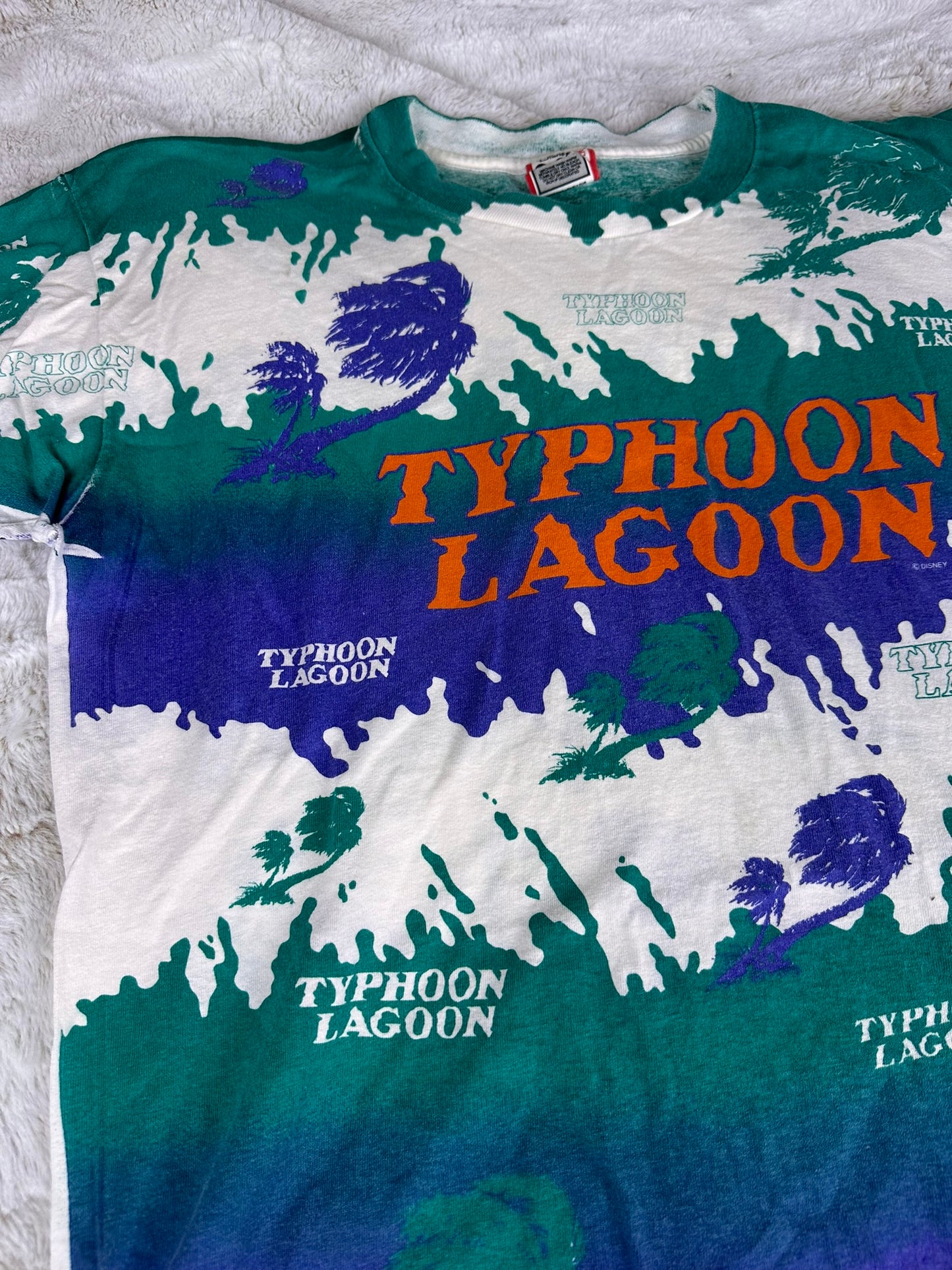 Vintage 90s Rare Walt Disney Designs Typhoon Lagoon Collectible Graphic Tee