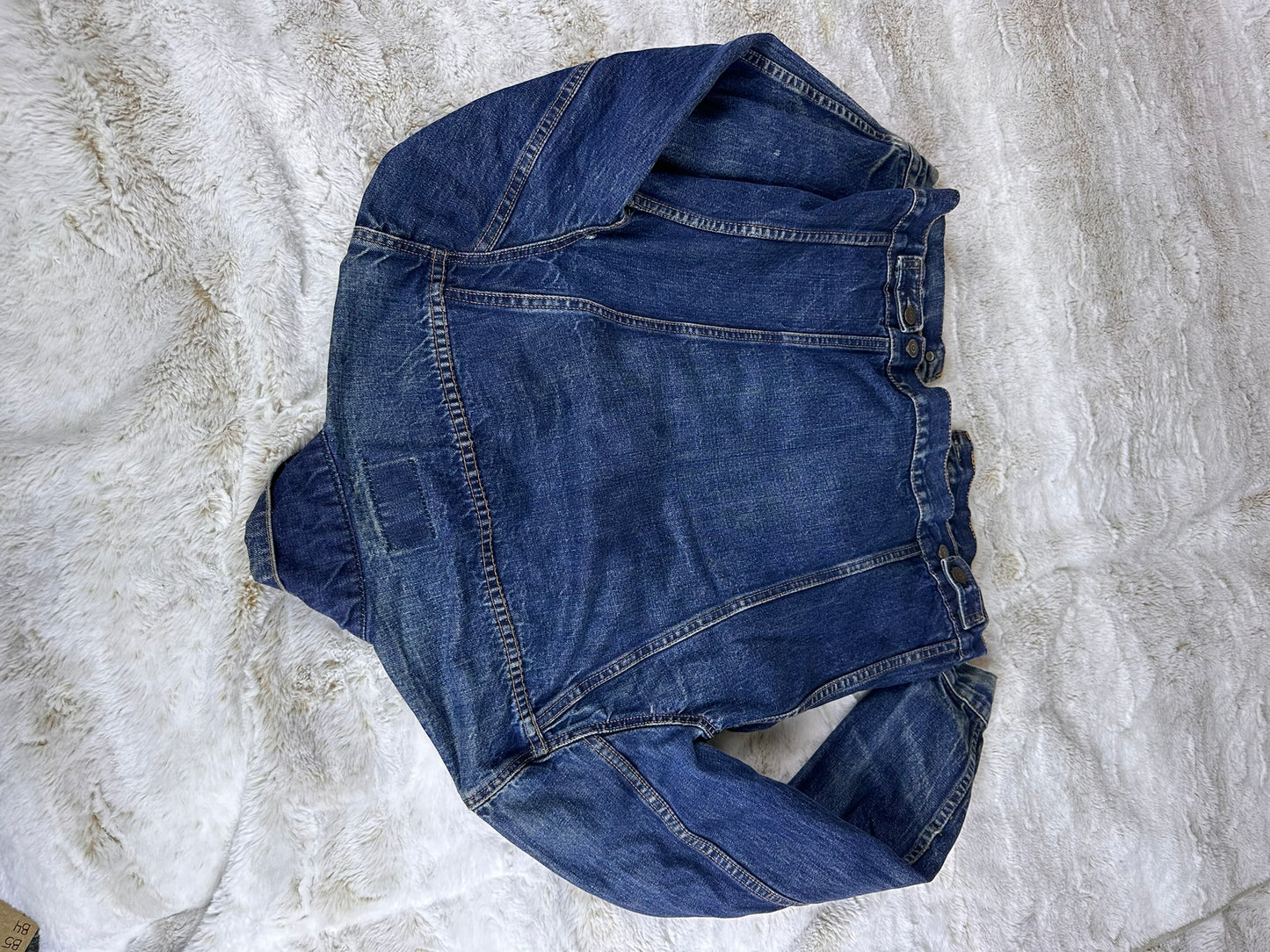 Vintage 90s Levis Denim Jacket with Patina & Dark Wash