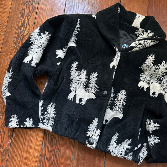 Vintage Denali Fuzzy Plush Bear Jacket