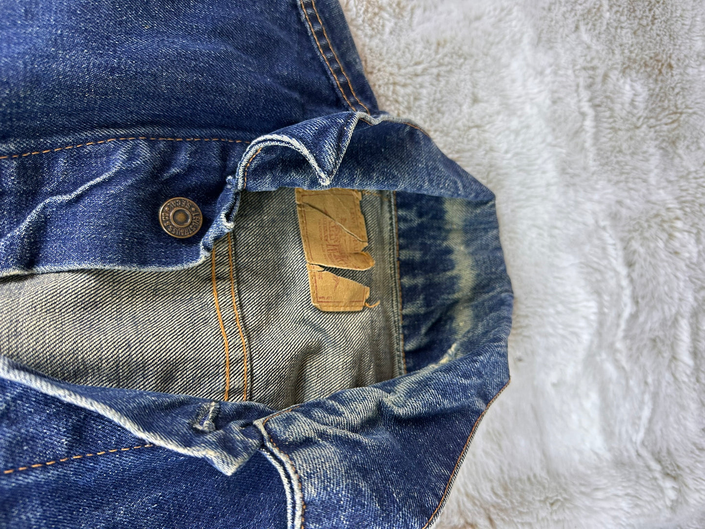 Vintage 90s Levis Denim Jacket with Patina & Dark Wash