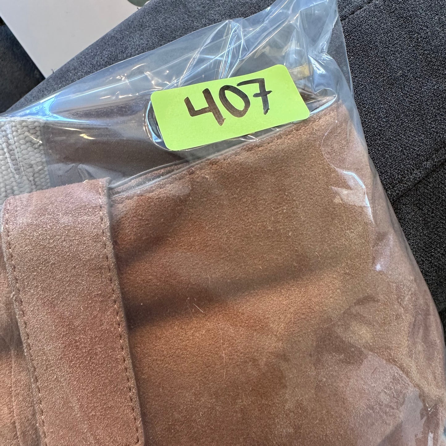 India Hicks Suede Leather Hobo Should Bag Purse with Adjustable Strap