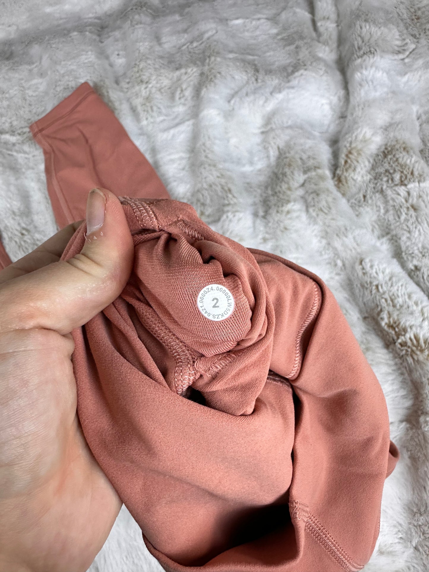 Lululemon Align High Rise Crop Peachy Leggings - XS