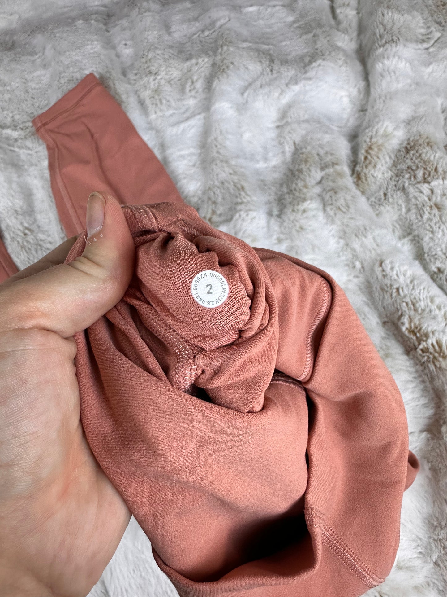 Lululemon Align High Rise Crop Peachy Leggings - XS