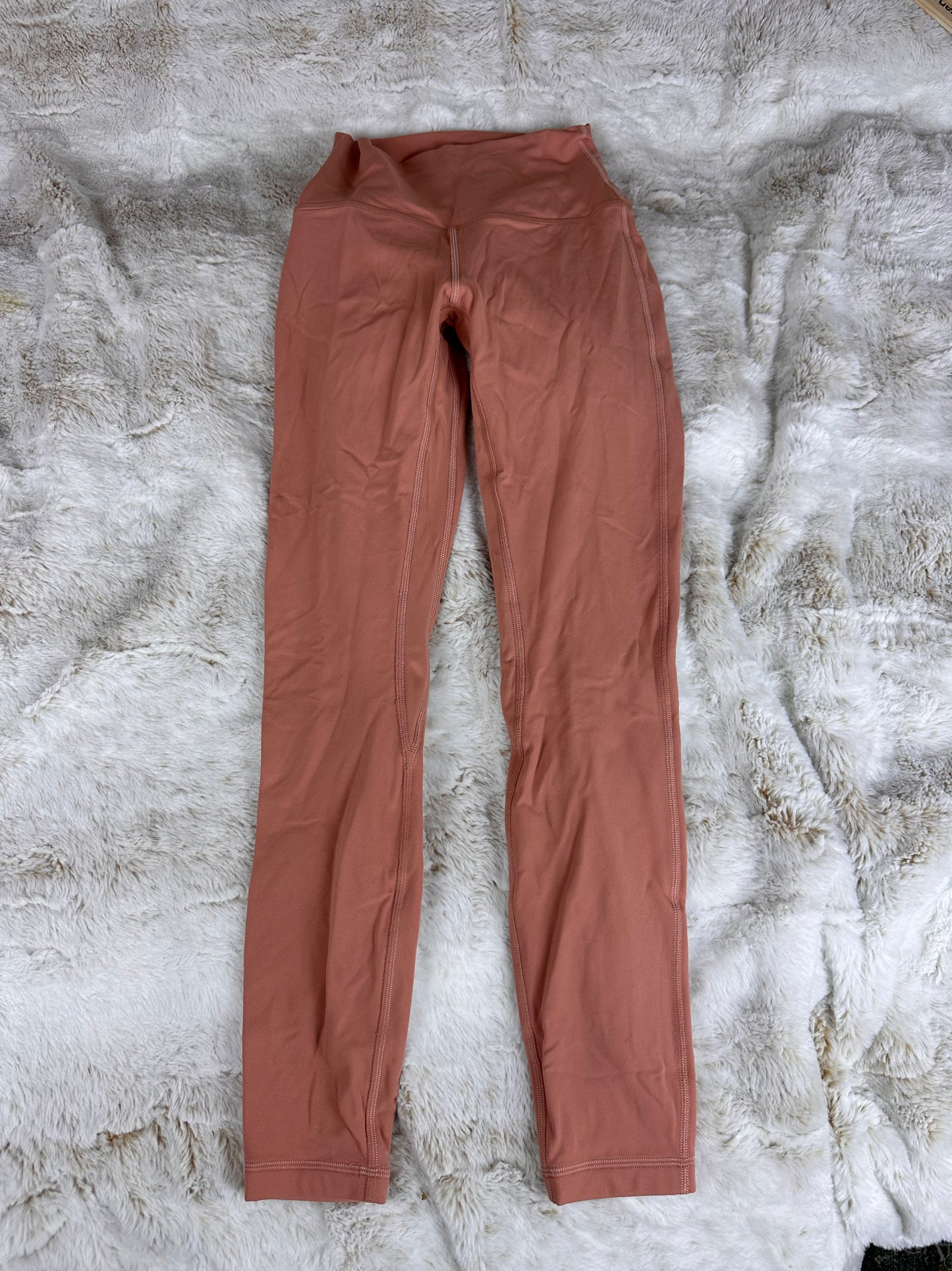 Lululemon Align High Rise Crop Peachy Leggings - XS