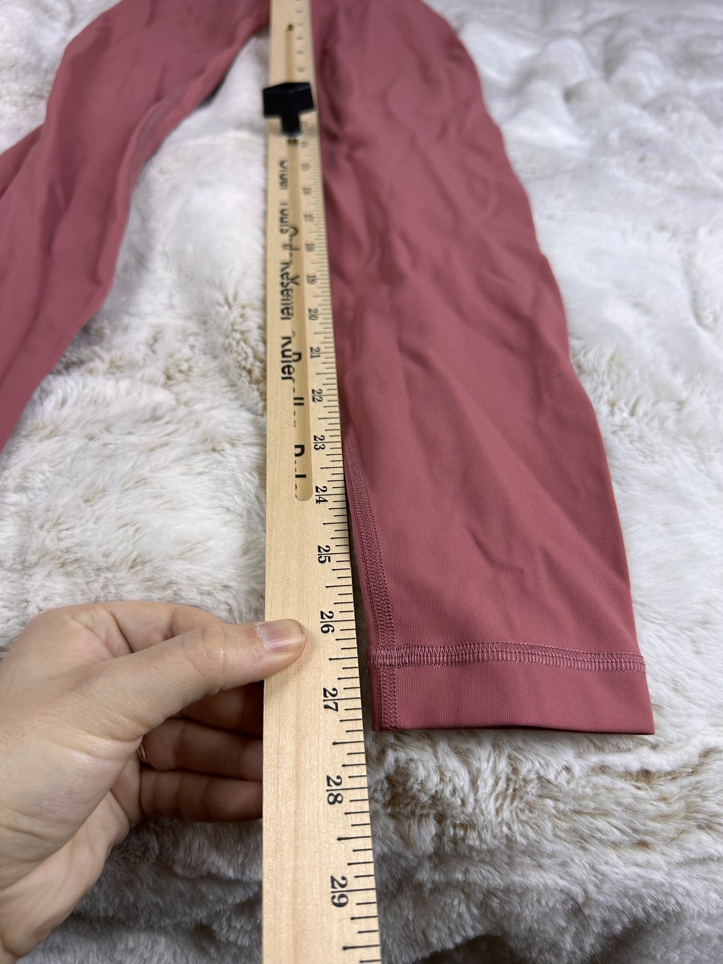 Lululemon Wunder Train High Rise Crop Blush Leggings - XS