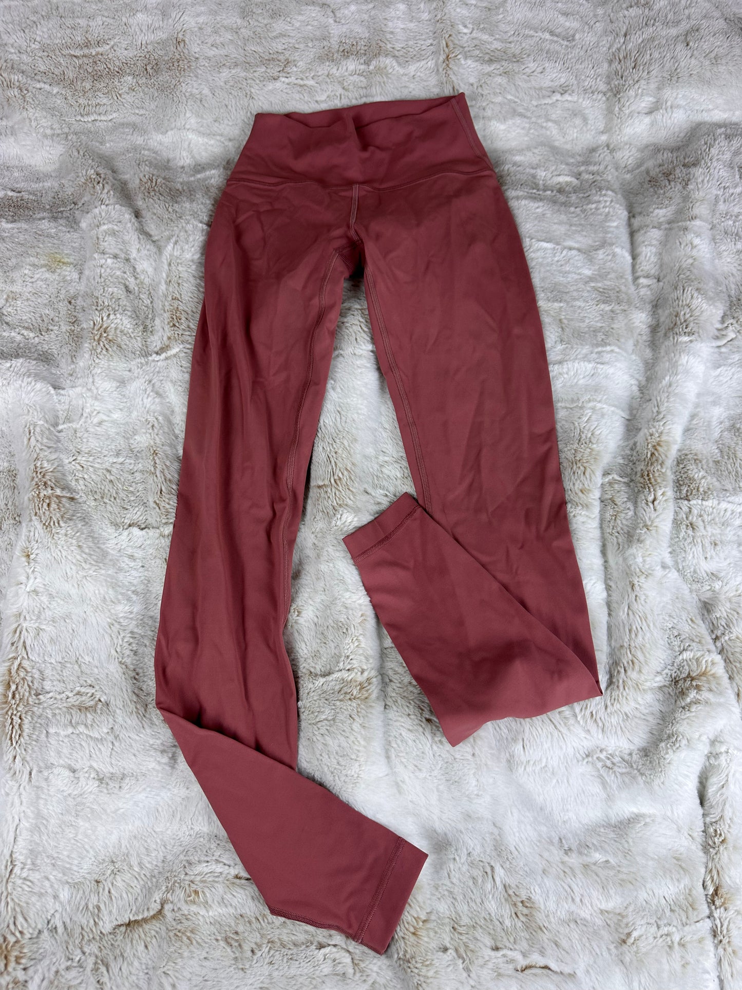 Lululemon Wunder Train High Rise Crop Blush Leggings - XS