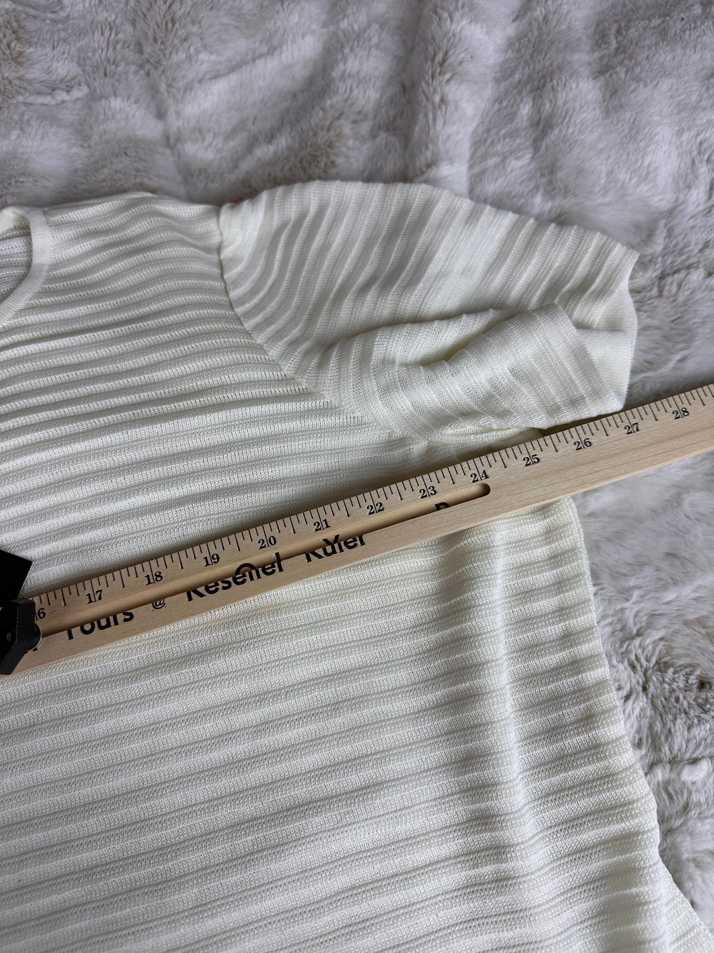 NWT Misook White Knit Tee Wrinkle Free Short Sleeve Top - XL