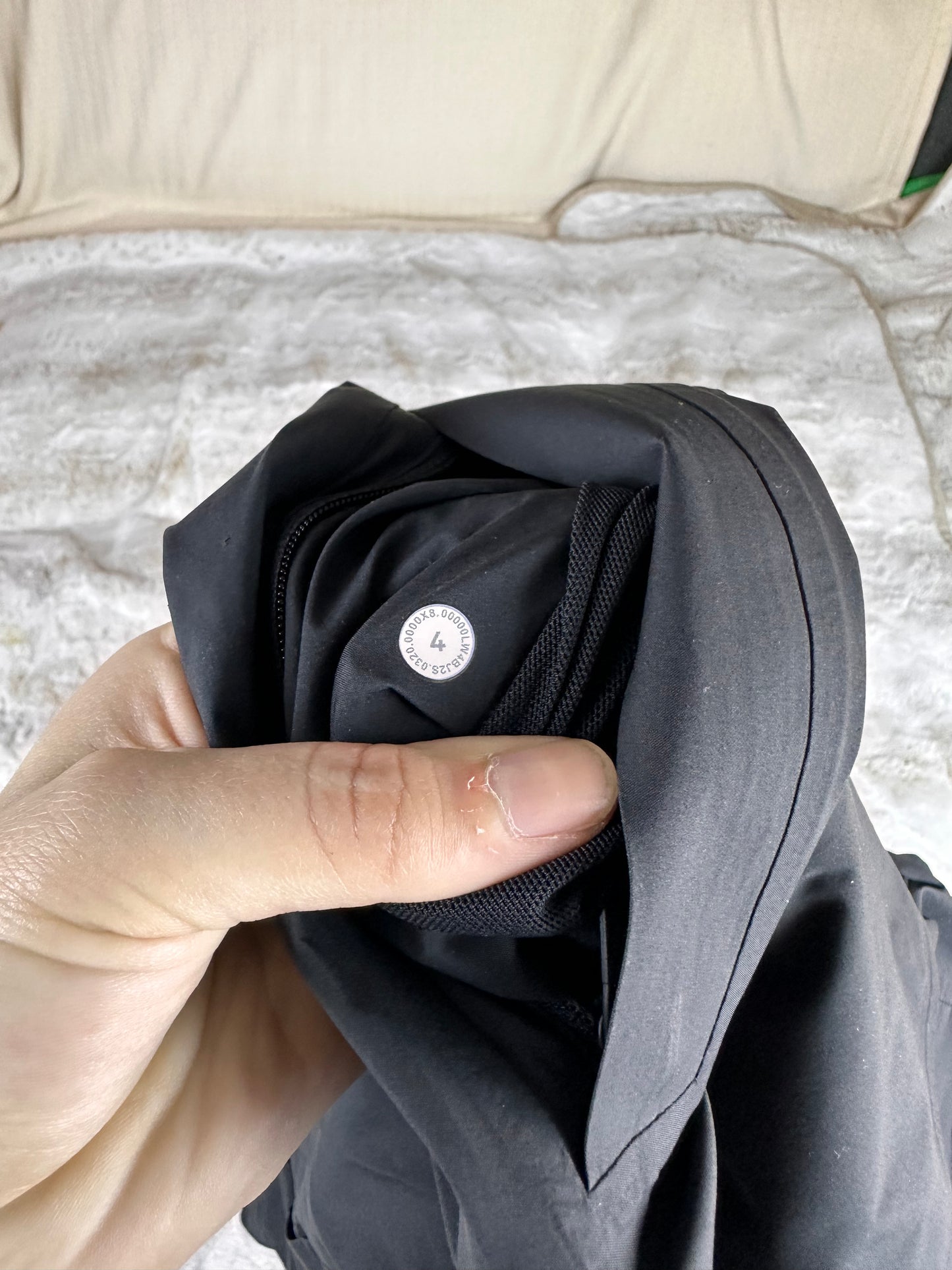 Lululemon Black Hooded Long Line Rain Jacket - Small
