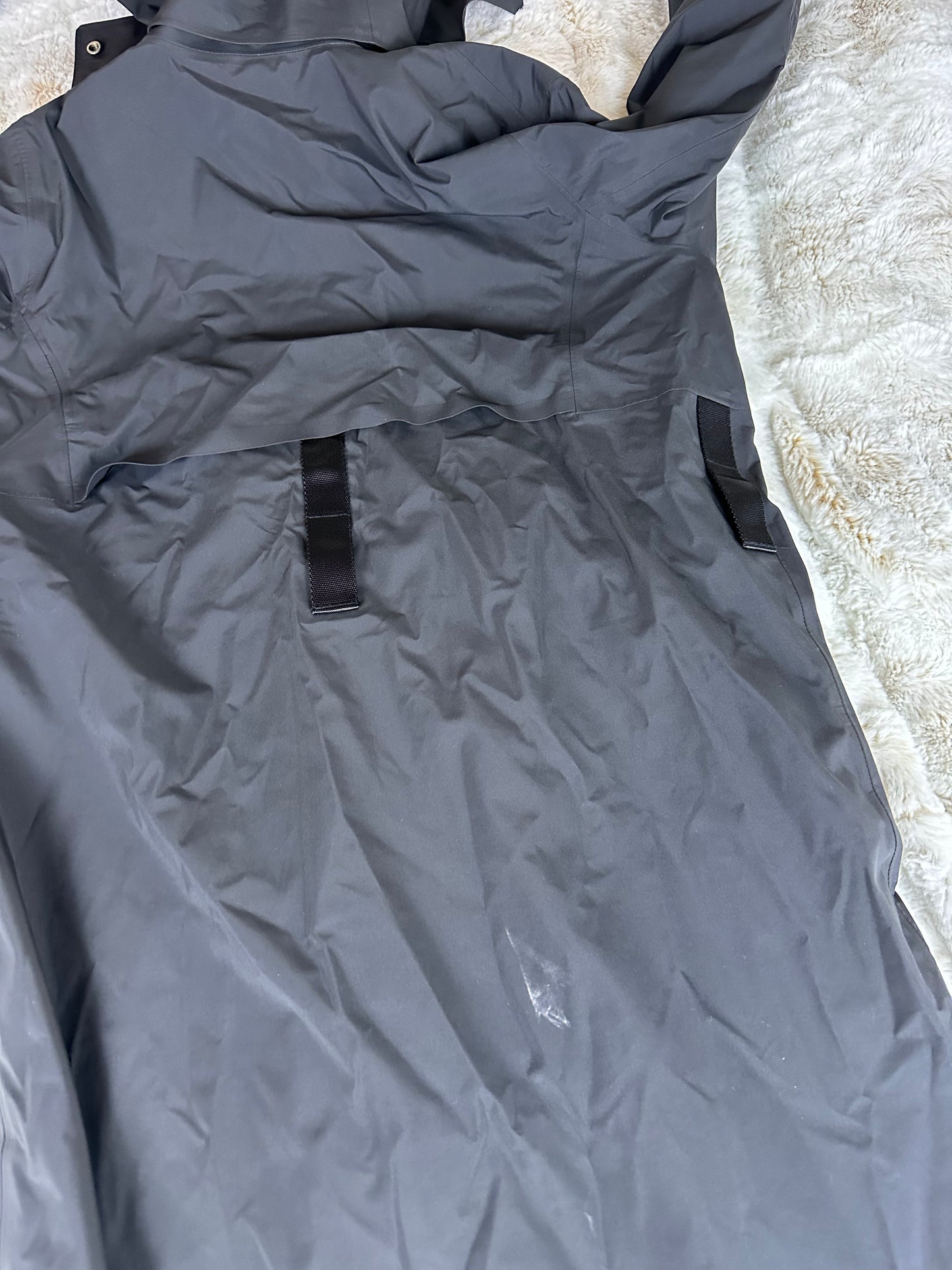 Lululemon Black Hooded Long Line Rain Jacket - Small