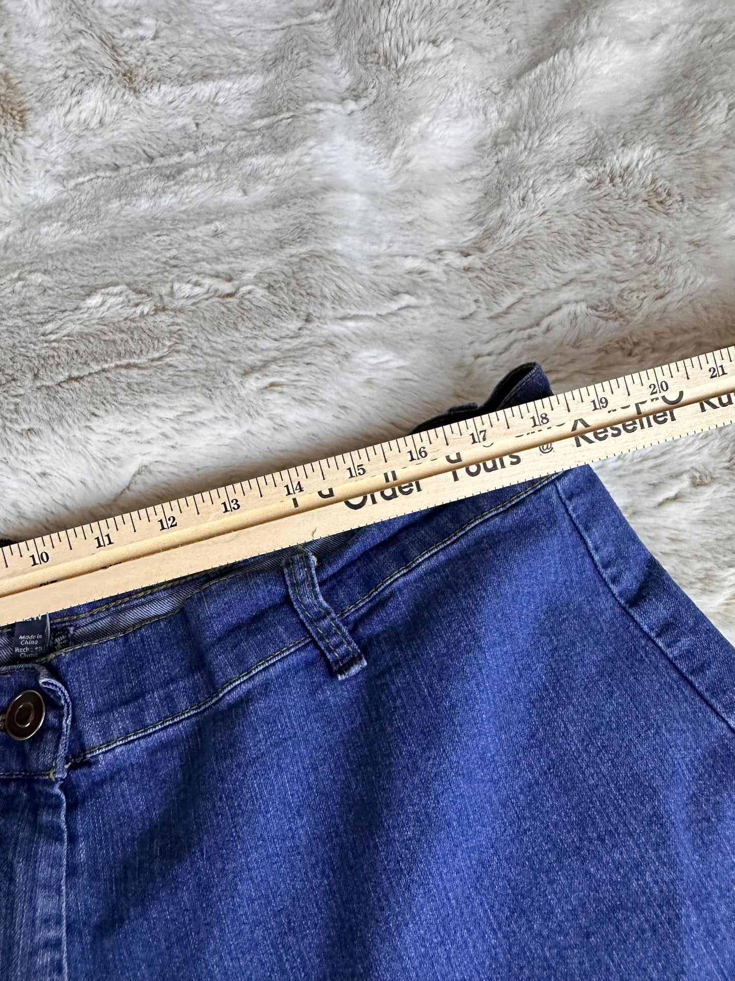 Modcloth Rainbow Stitched Wide Leg Denim Jeans - 22W