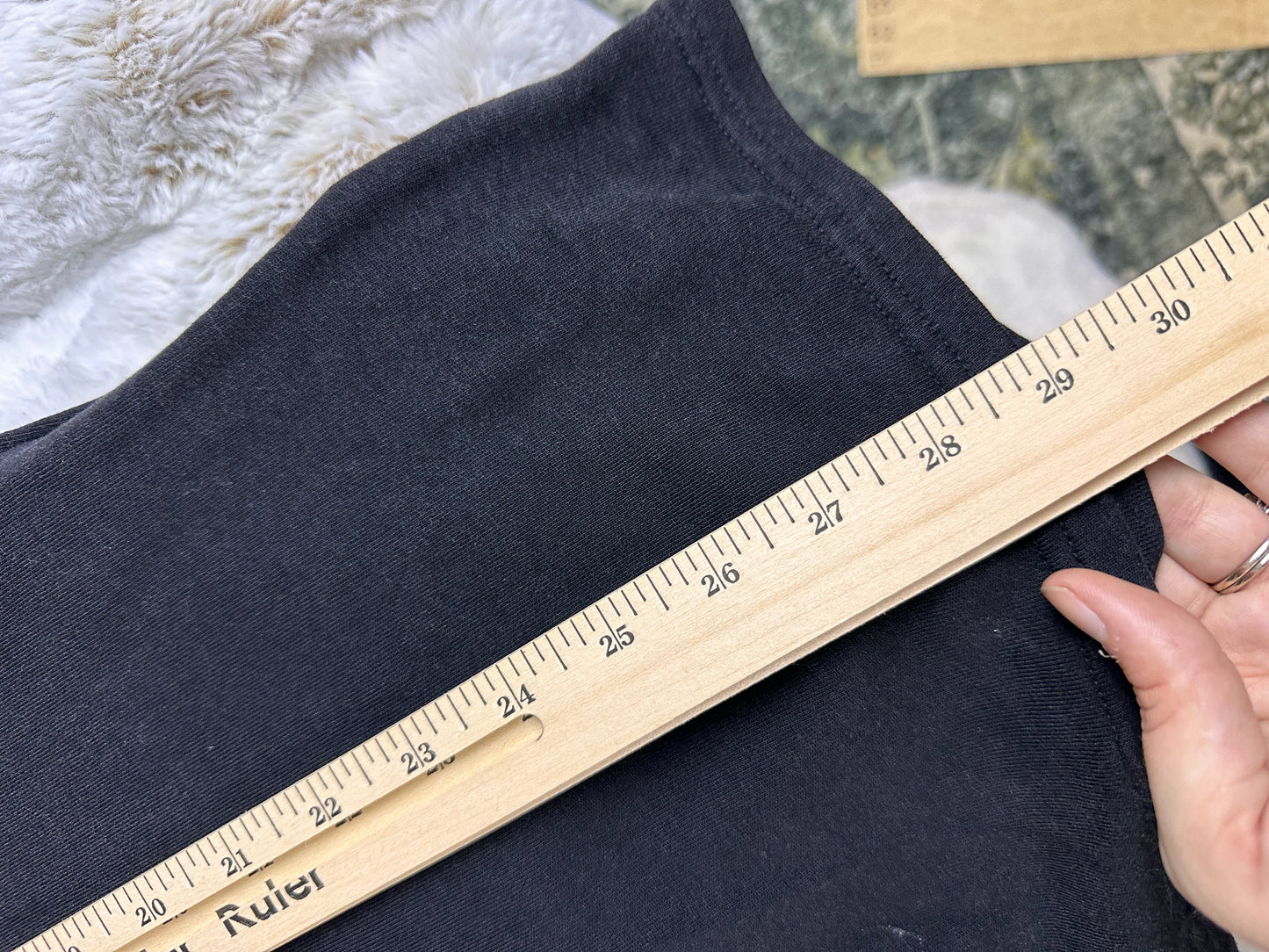 Vintage CURSE Gothic Black Embroidered Flame Crewneck - Large