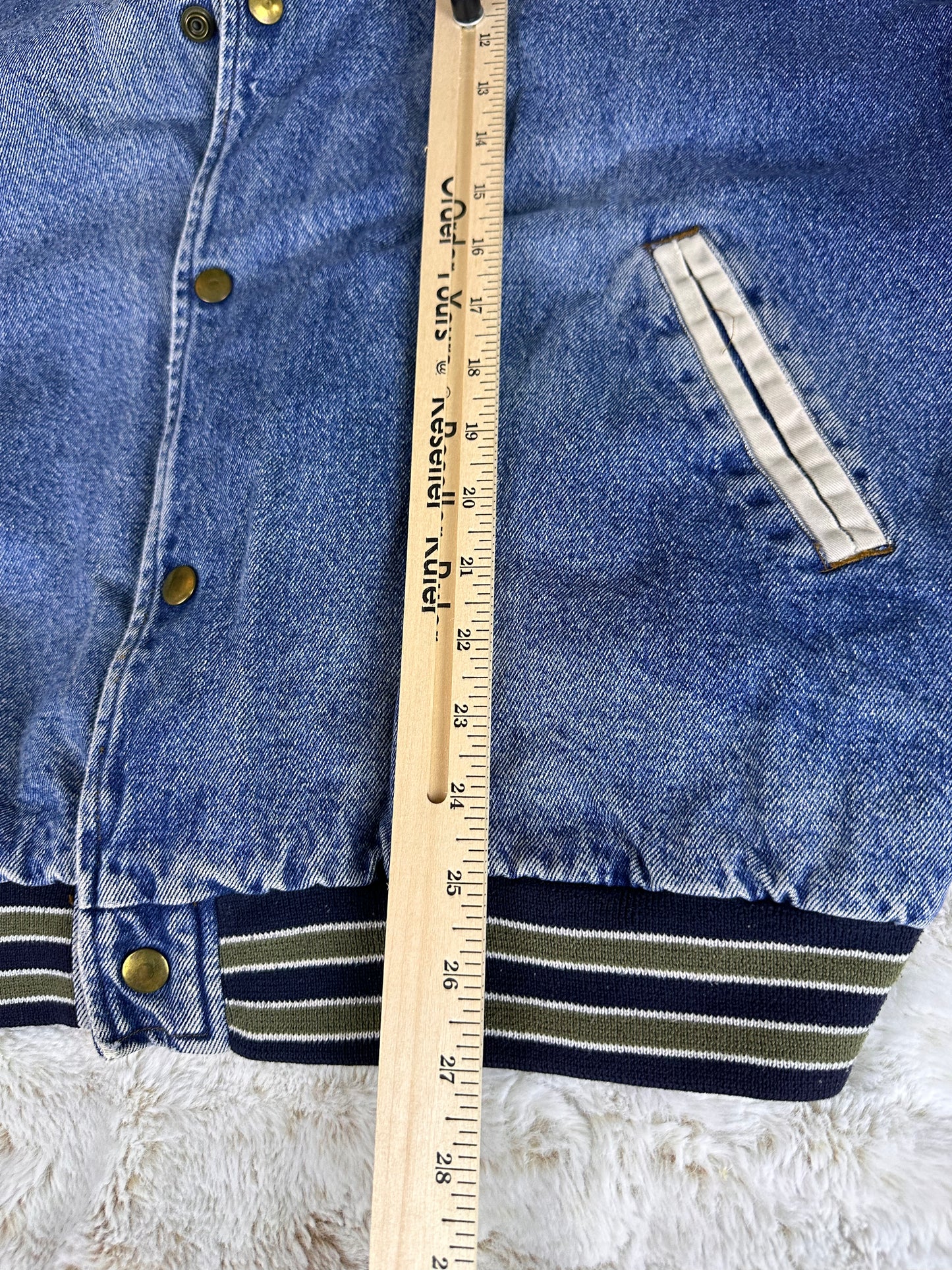 Vintage Oregon Lottery Denim Trucker Bomber Jacket - 2XL