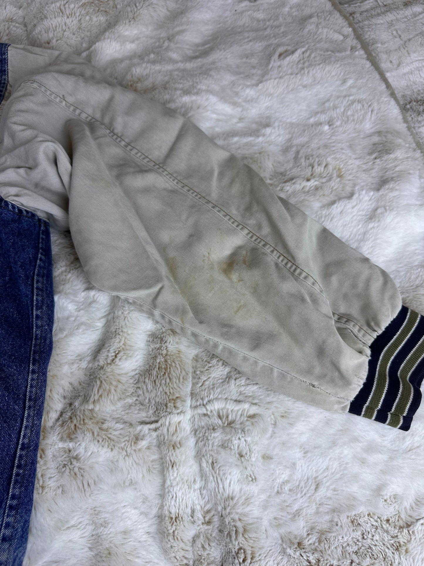 Vintage Oregon Lottery Denim Trucker Bomber Jacket - 2XL