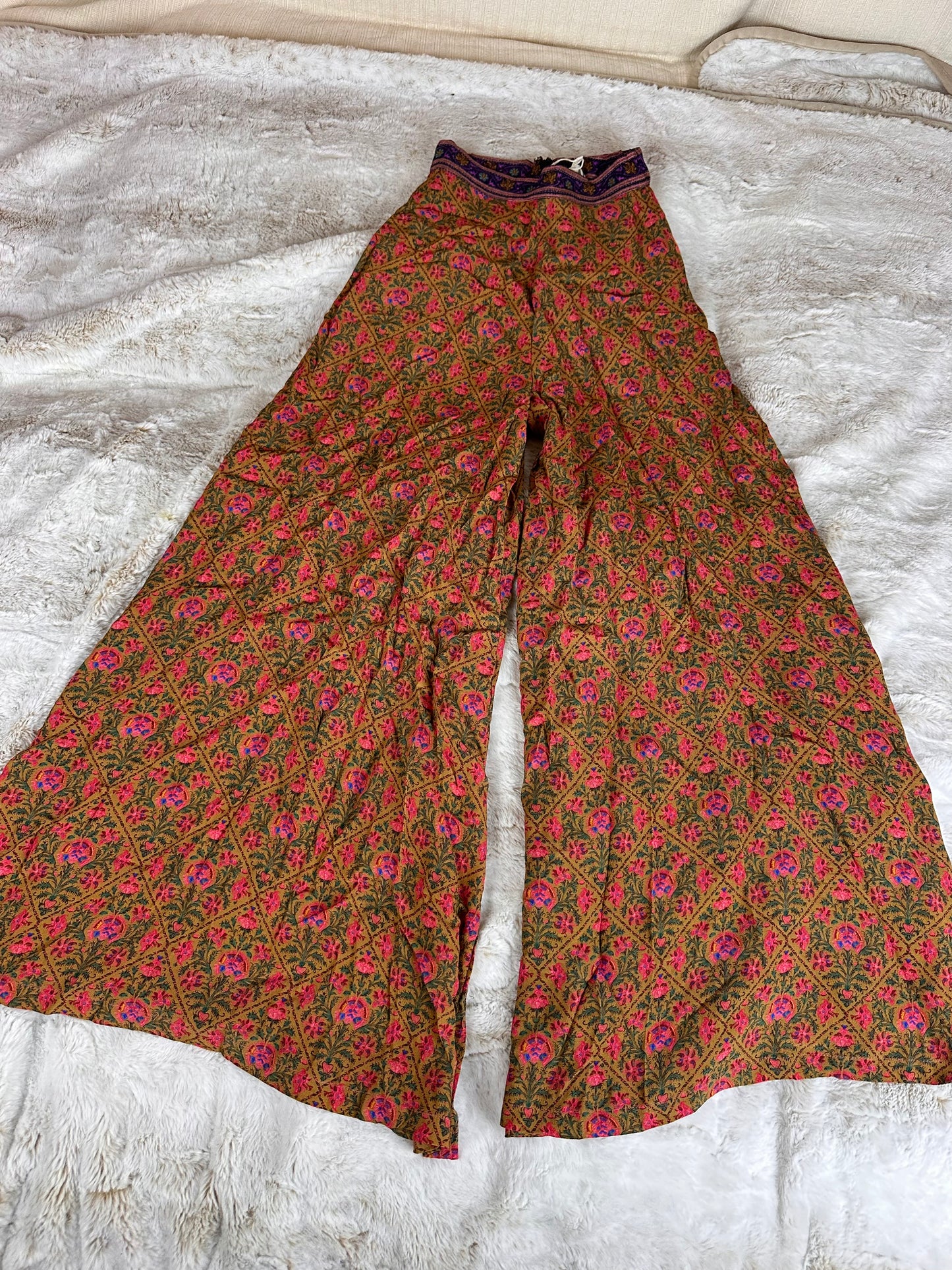 NWT Boteh Patterned High Waisted Palazzo Pants - XS