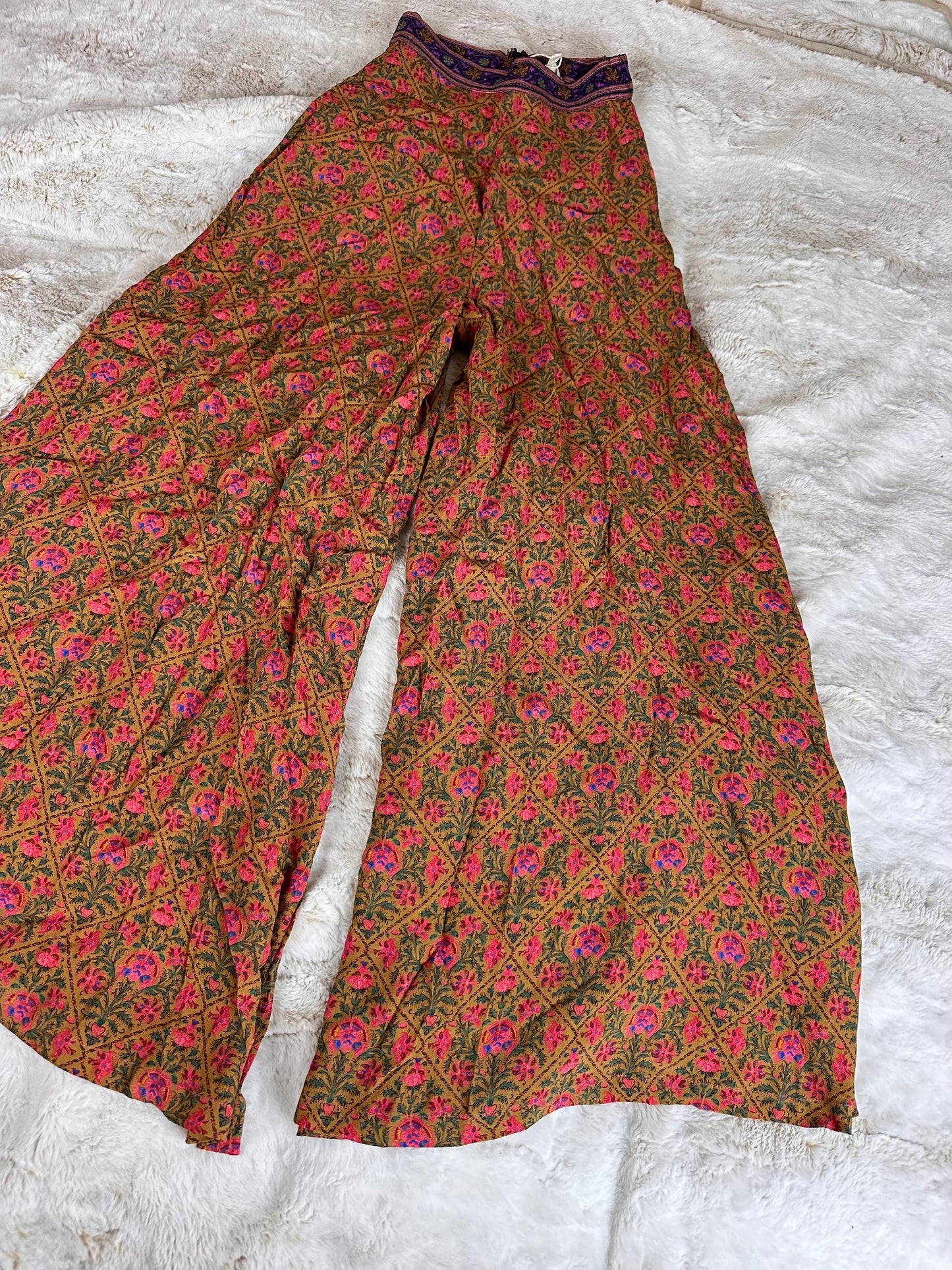 NWT Boteh Patterned High Waisted Palazzo Pants - XS