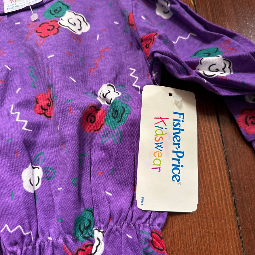 Vintage Purple Patterned Top - 3T