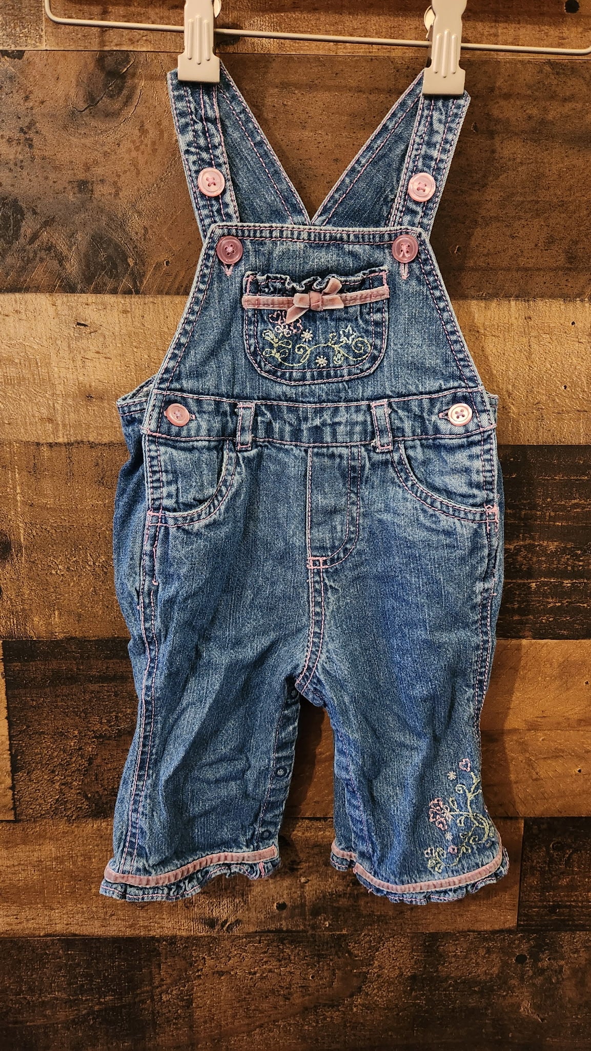 Vintage Baby Denim Overalls - Size 3-6 Months
