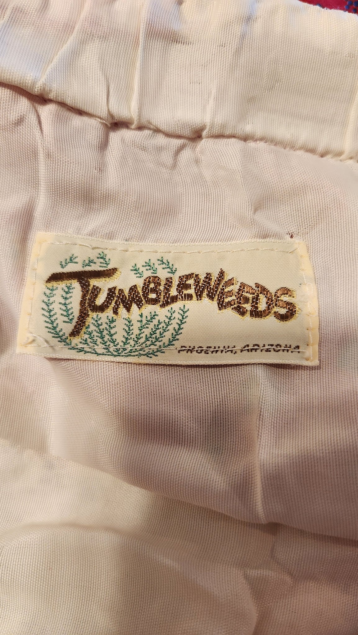 Vintage 70s Tumbleweeds Red Floral Skirt