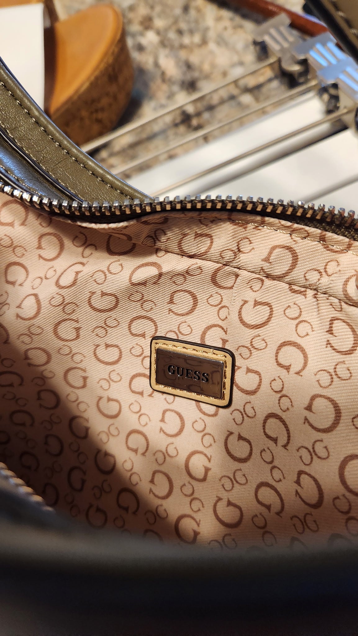Guess Fedora Hobo Shoulder Bag - Forest Green