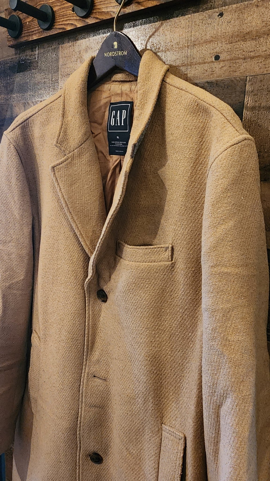 Gap Wool Blend Neutral Button Down Jacket - XL