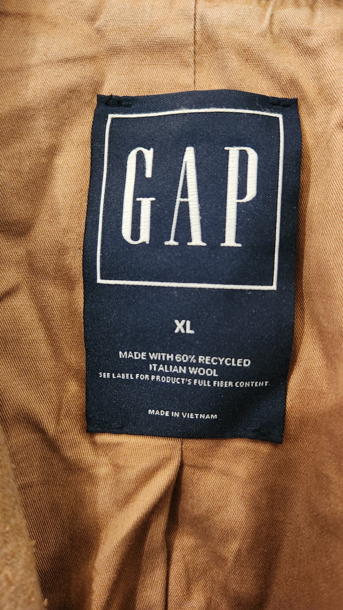 Gap Wool Blend Neutral Button Down Jacket - XL