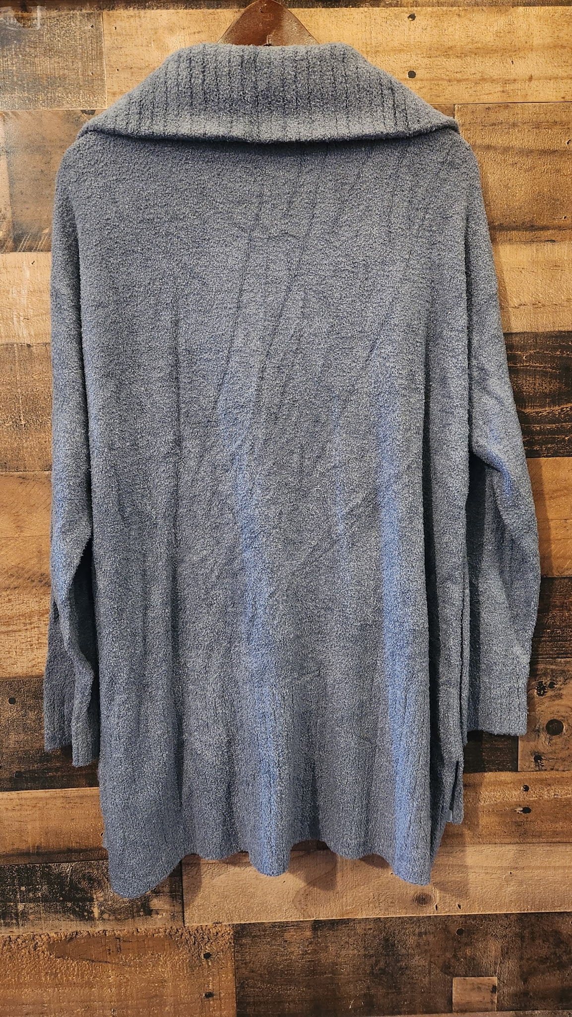 Barefoot Dreams CozyChic Charcoal Grey Quarter Zip Sweater - Medium