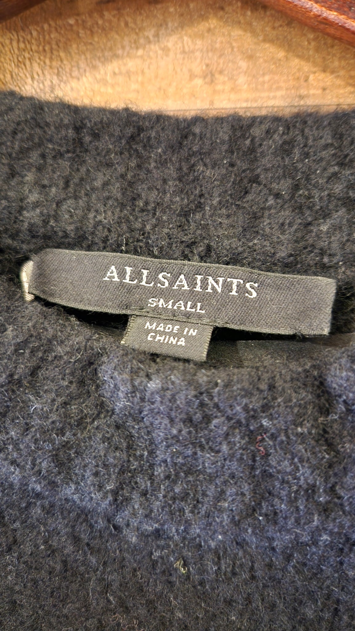 All Saints Black Soft Wool/Yak Sweater with Layered Tunic - Small