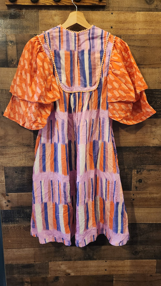 Katie Kortman Multicolor Boho Dress - Size Small