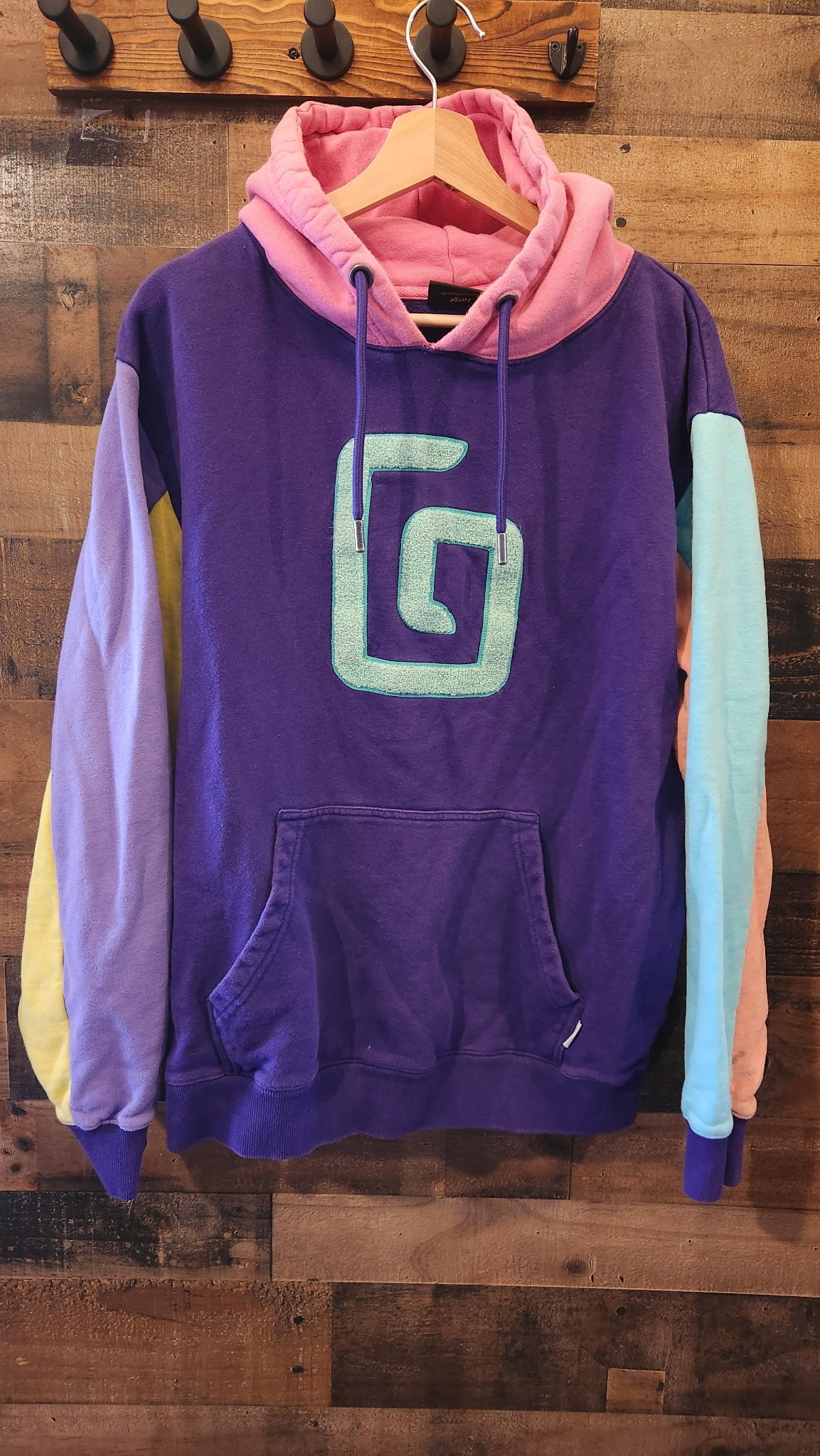 Rare Karl Jacobs Colorblock Hoodie - Large