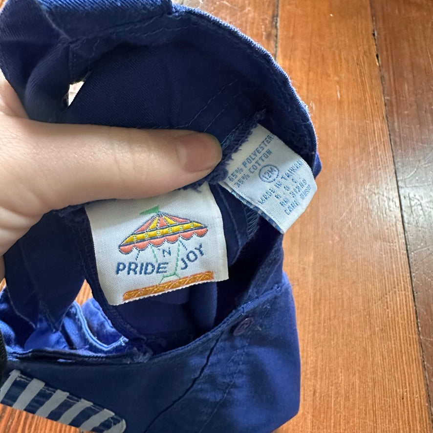 Pride N joy Vintage Blue Overalls - 12 Months