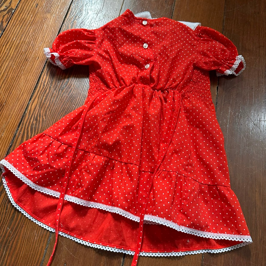 Vintage Red Dress - Size 5T