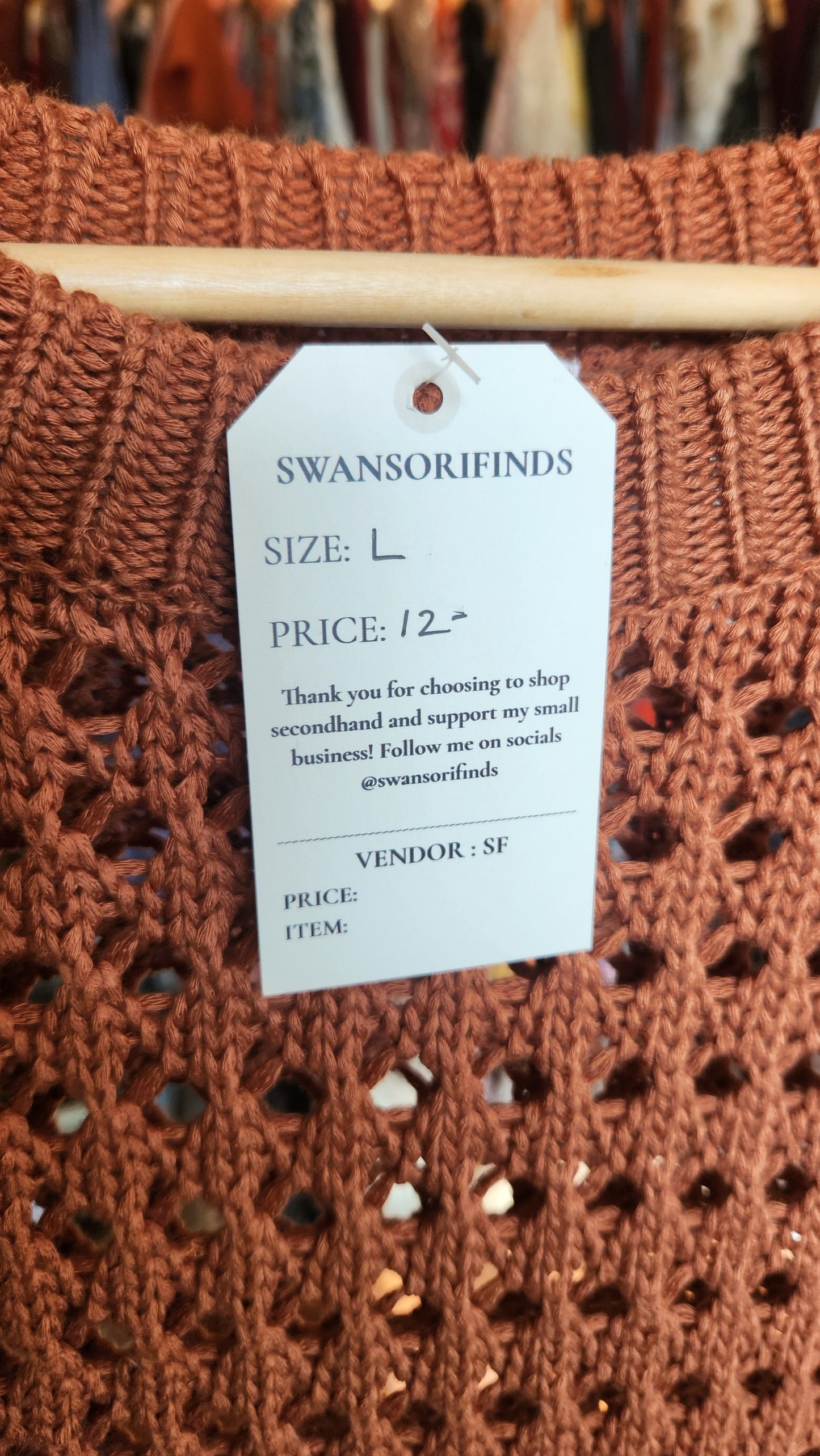Neutral Loose Knit Sweater - Large