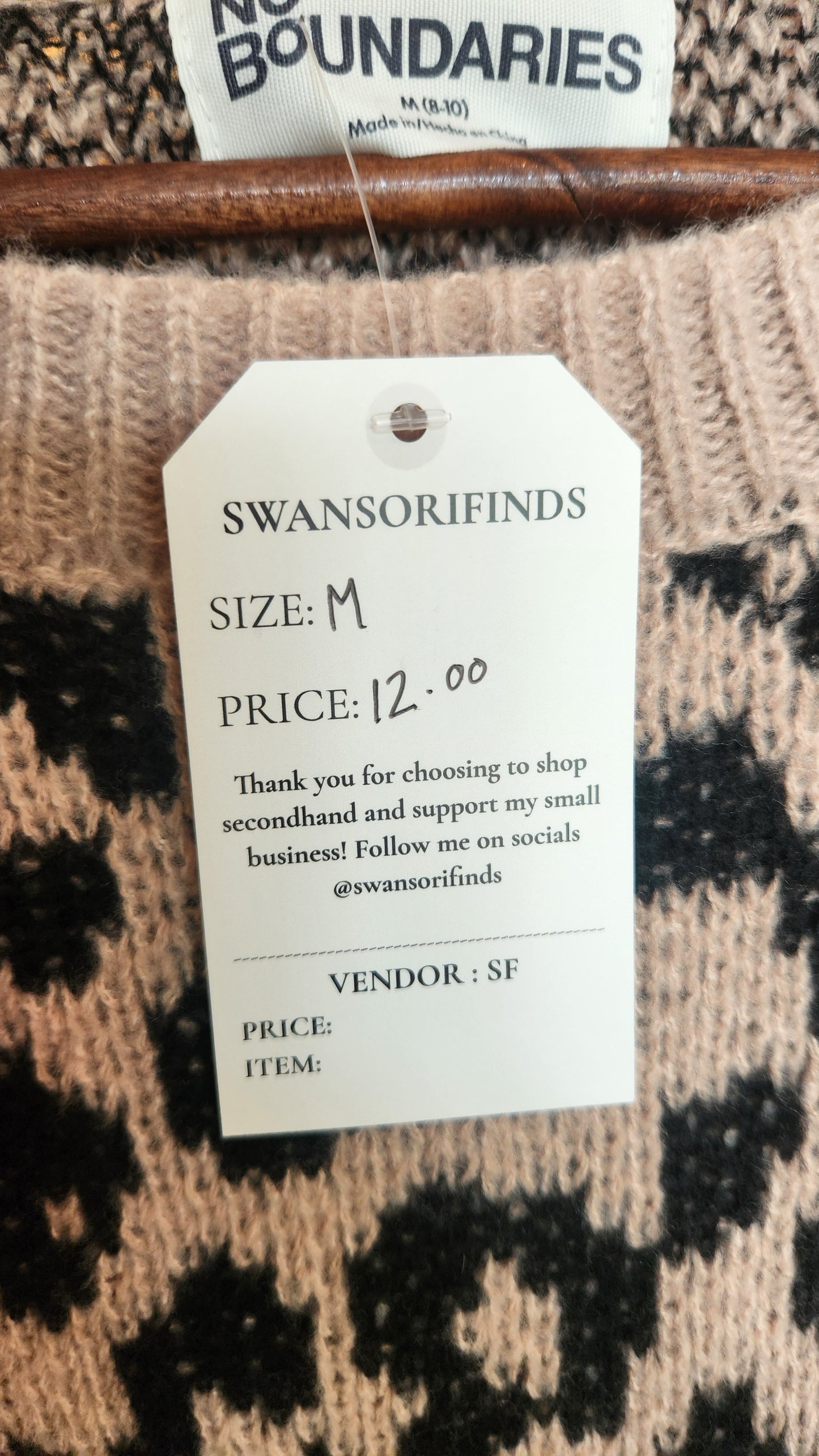 Cheeta Print Kit Sweater - Medium