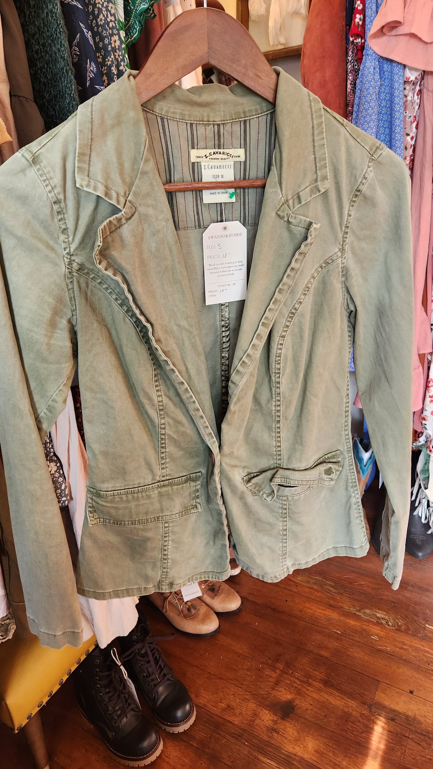 Green Blazer Jacket - Small