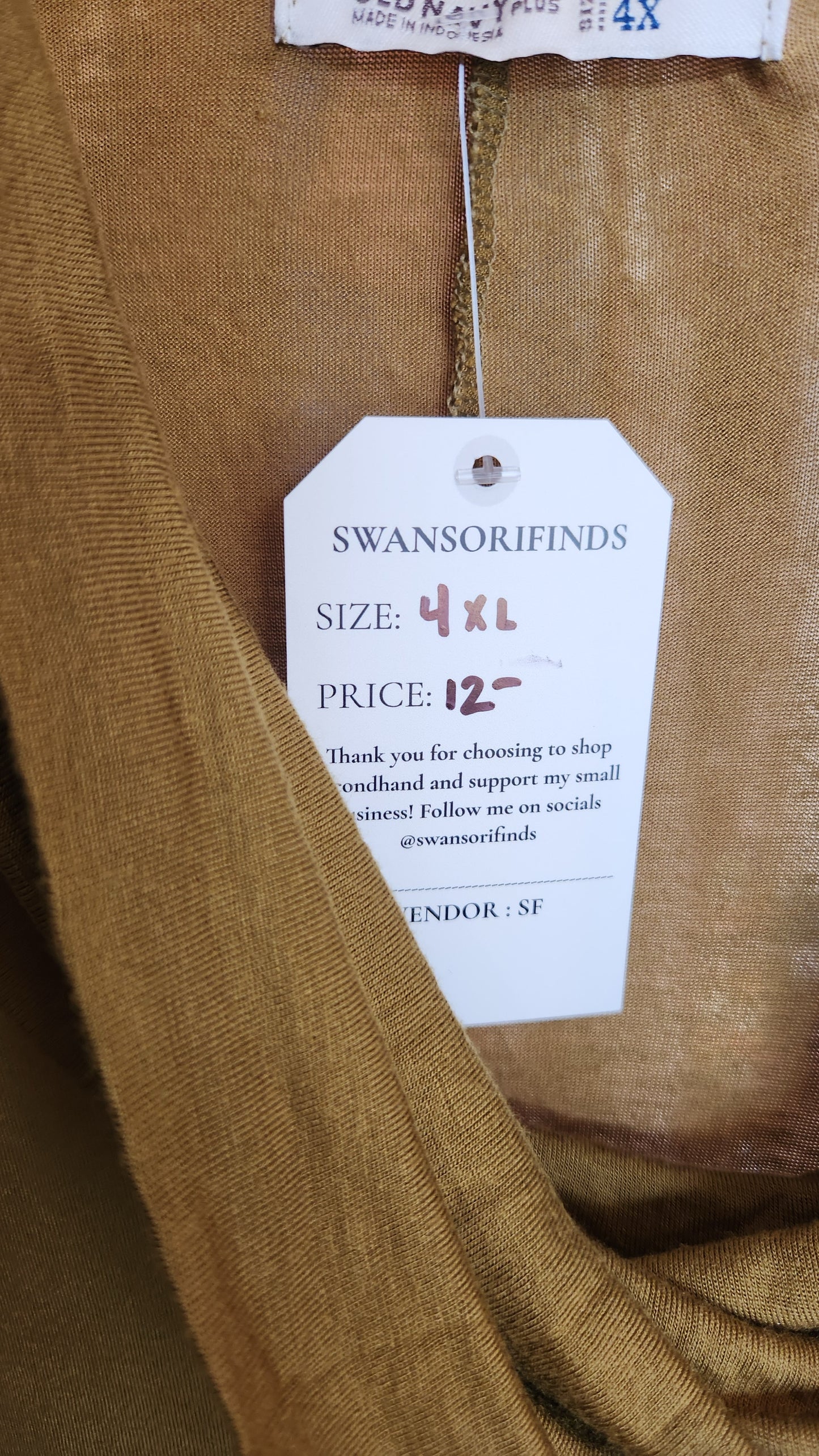 Earthy Mock Neck Blouse - 4XL