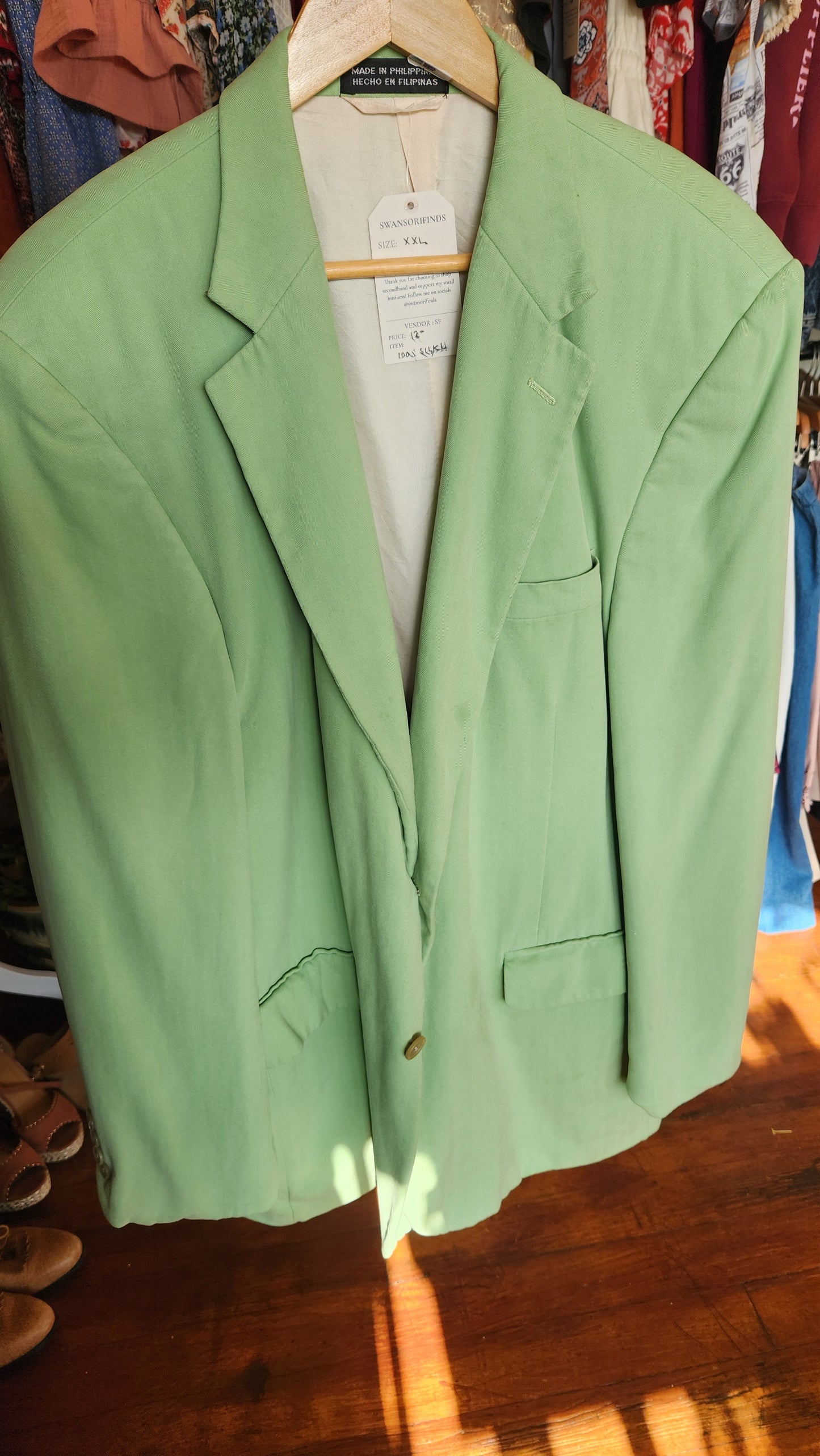 Vintage Green Blazer - XXL
