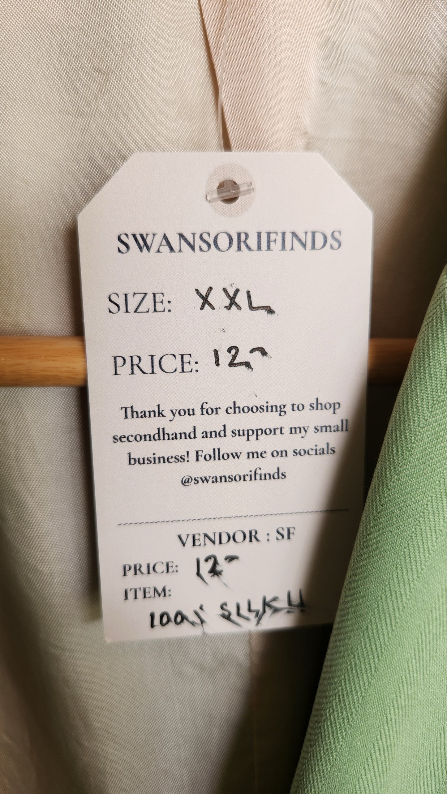 Vintage Green Blazer - XXL
