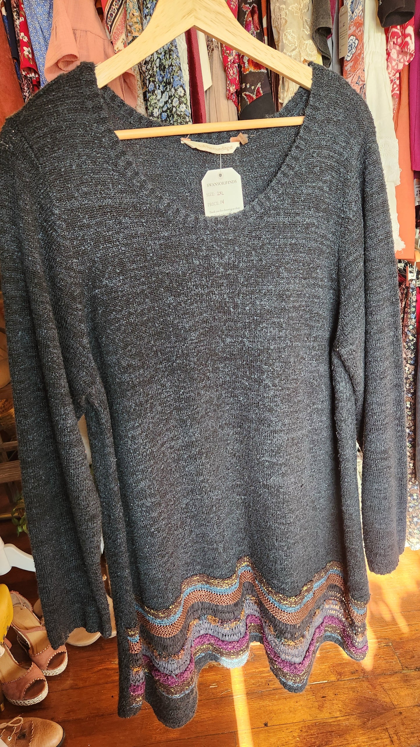 Soft Surrounding Patterned Tunic - 2XL