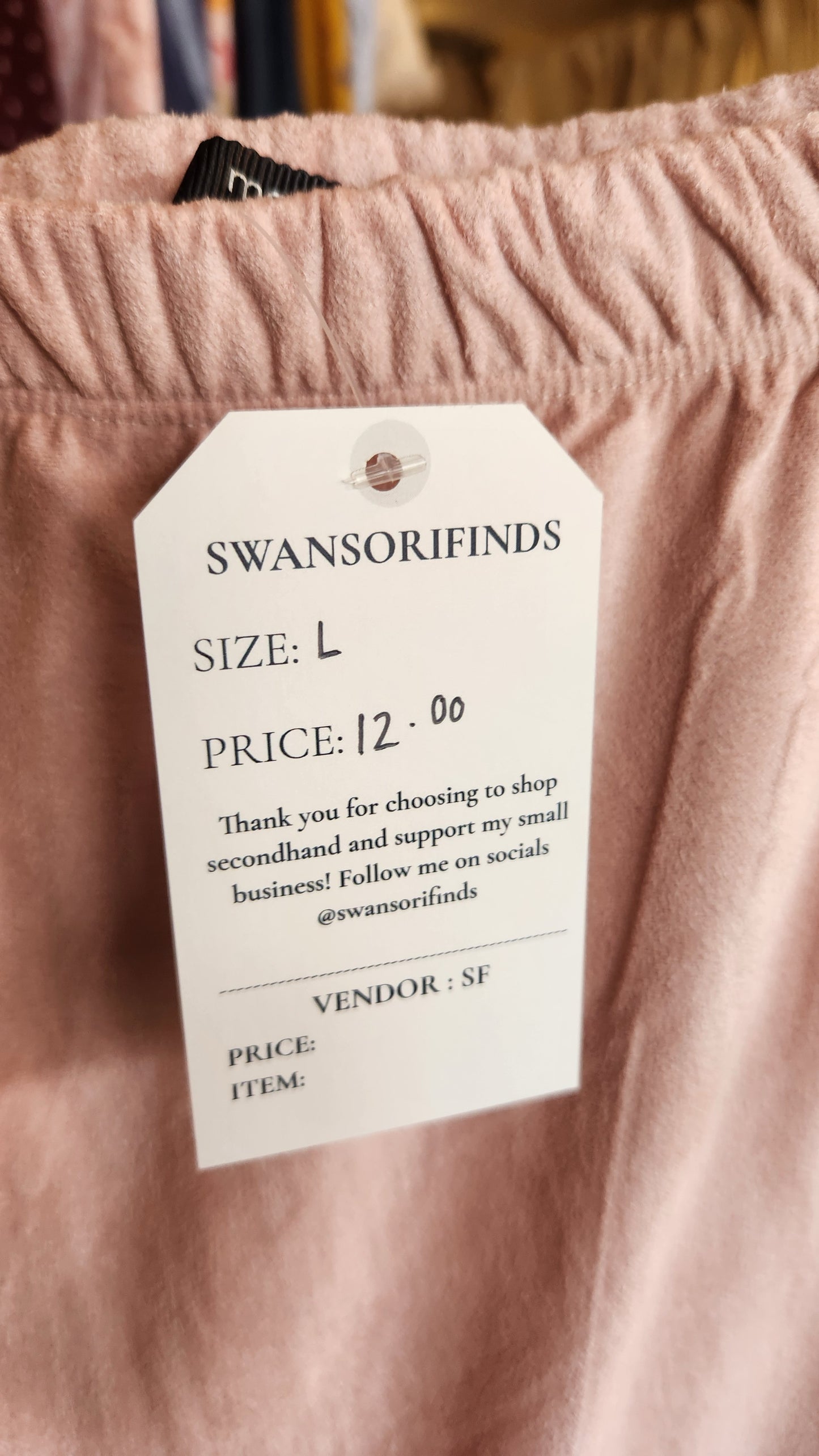 NWT Pink Suede Skirt - Large