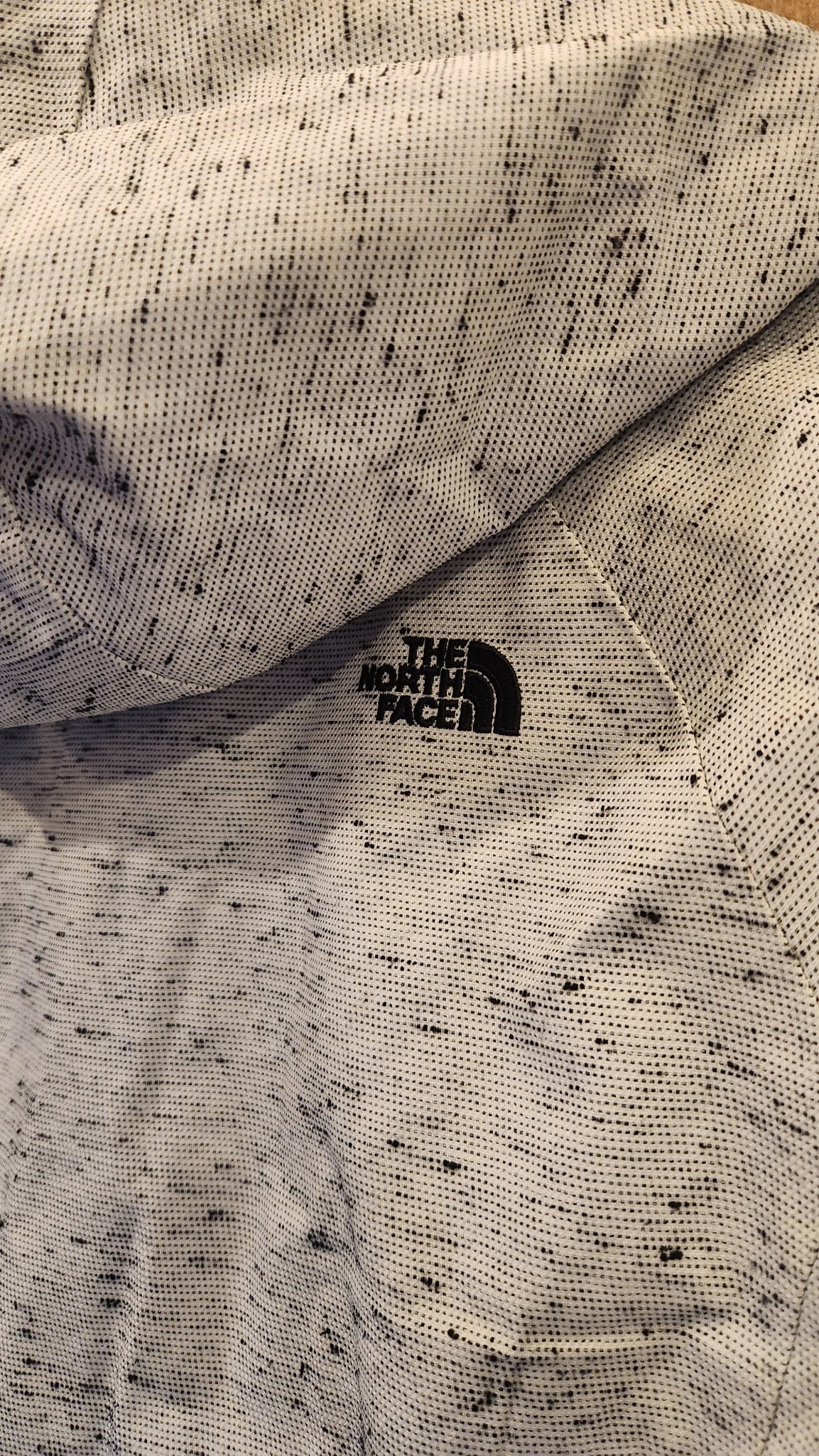 North Face Toastie Coastie White Speckled Zip Up Jacket - Size Large