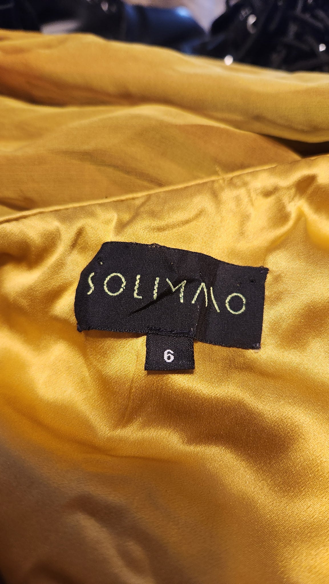 Solimano Yellow Beaded Silk Formal Dress - Size Small
