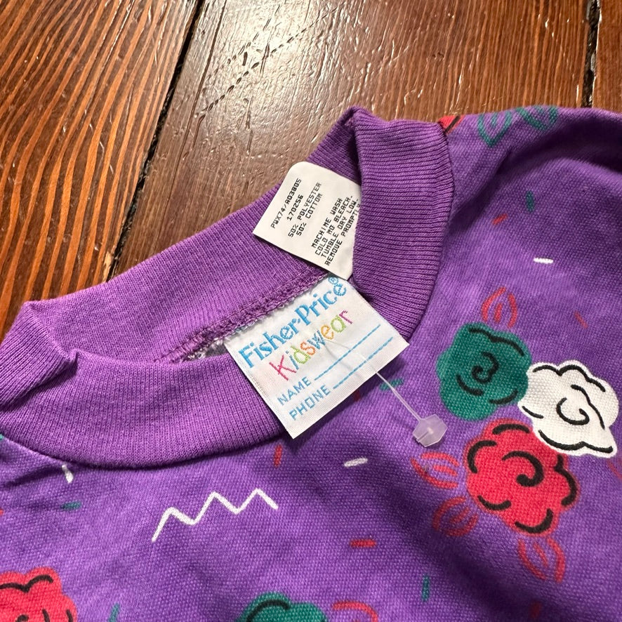 Vintage Purple Patterned Top - 3T