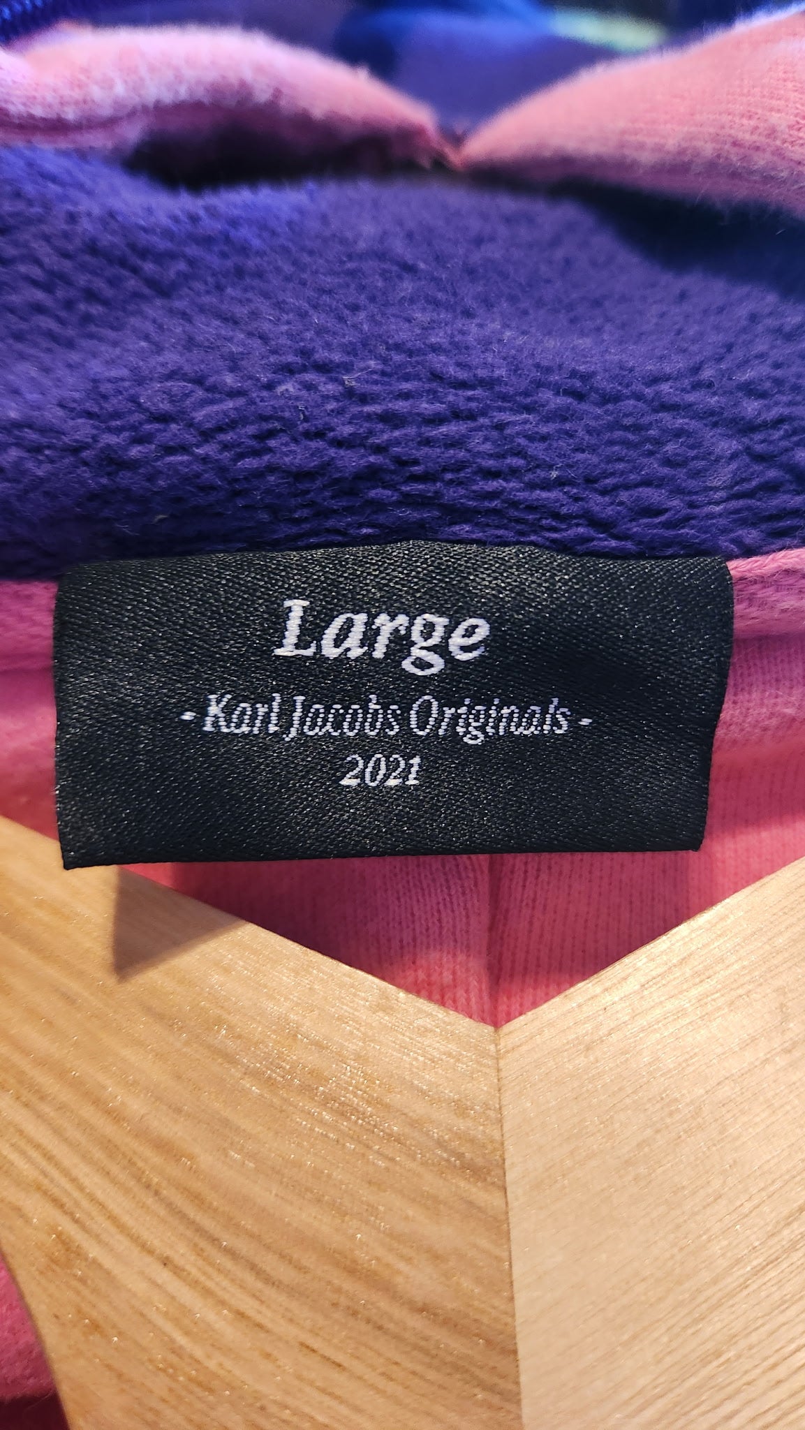 Rare Karl Jacobs Colorblock Hoodie - Large