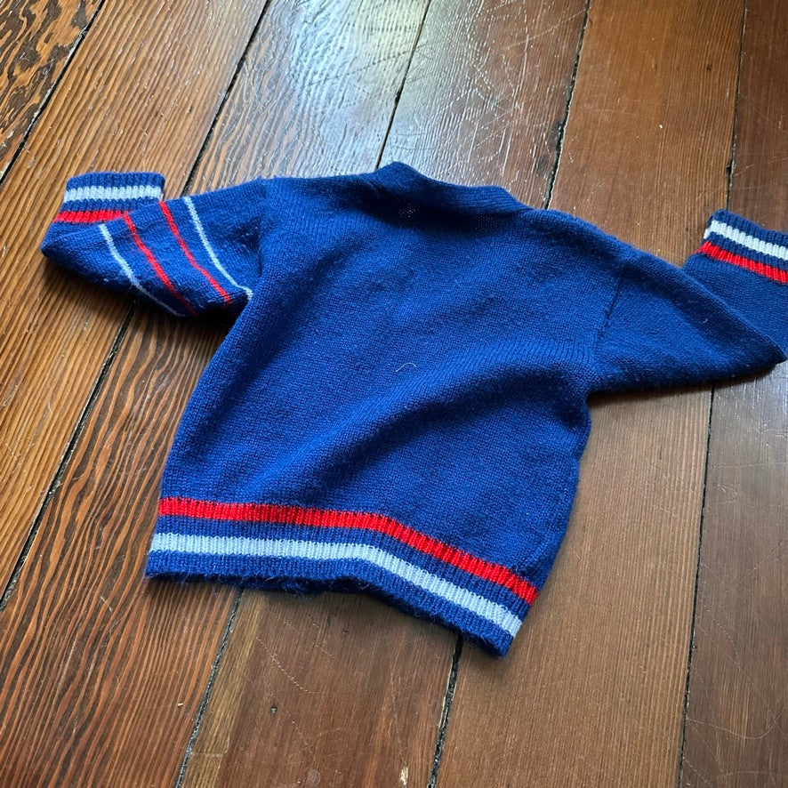 Pride N Joy Vintage Blue Cable Knit Cardigan - 18 Months