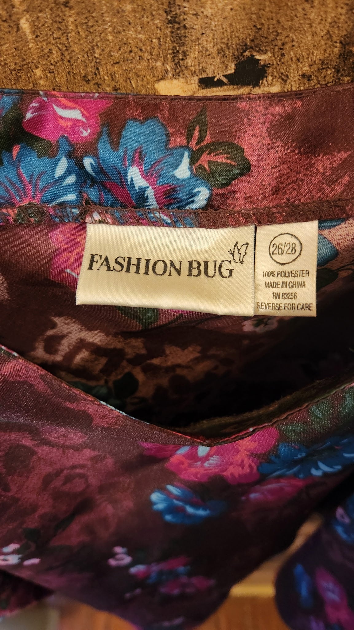 Vintage Fashion Bug 2PC Silk-like PJ Set - 3XL