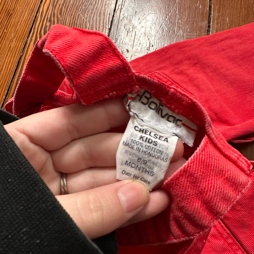 Vintage Baseball Overalls - 6-9 Months