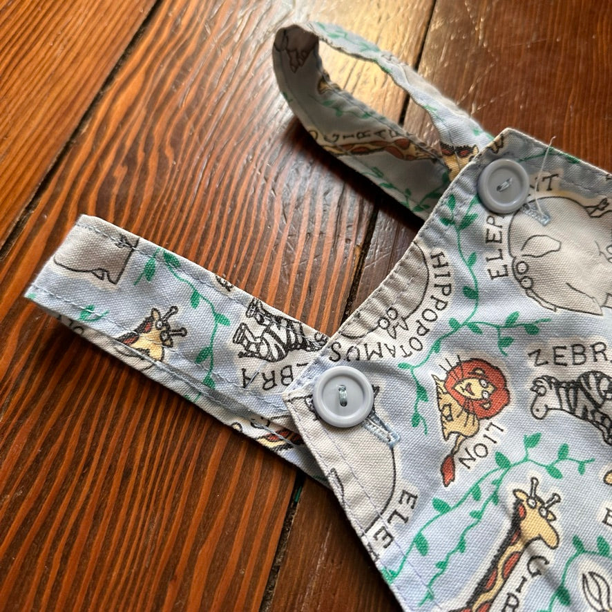 Vintage 1985 Safari Printed Overalls - 12 Months