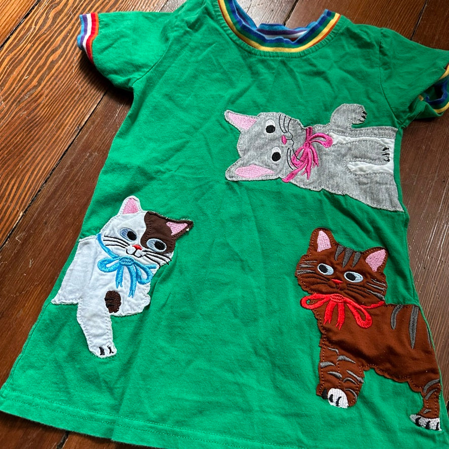 Kids Rainbow Cat Dress - Size 3T